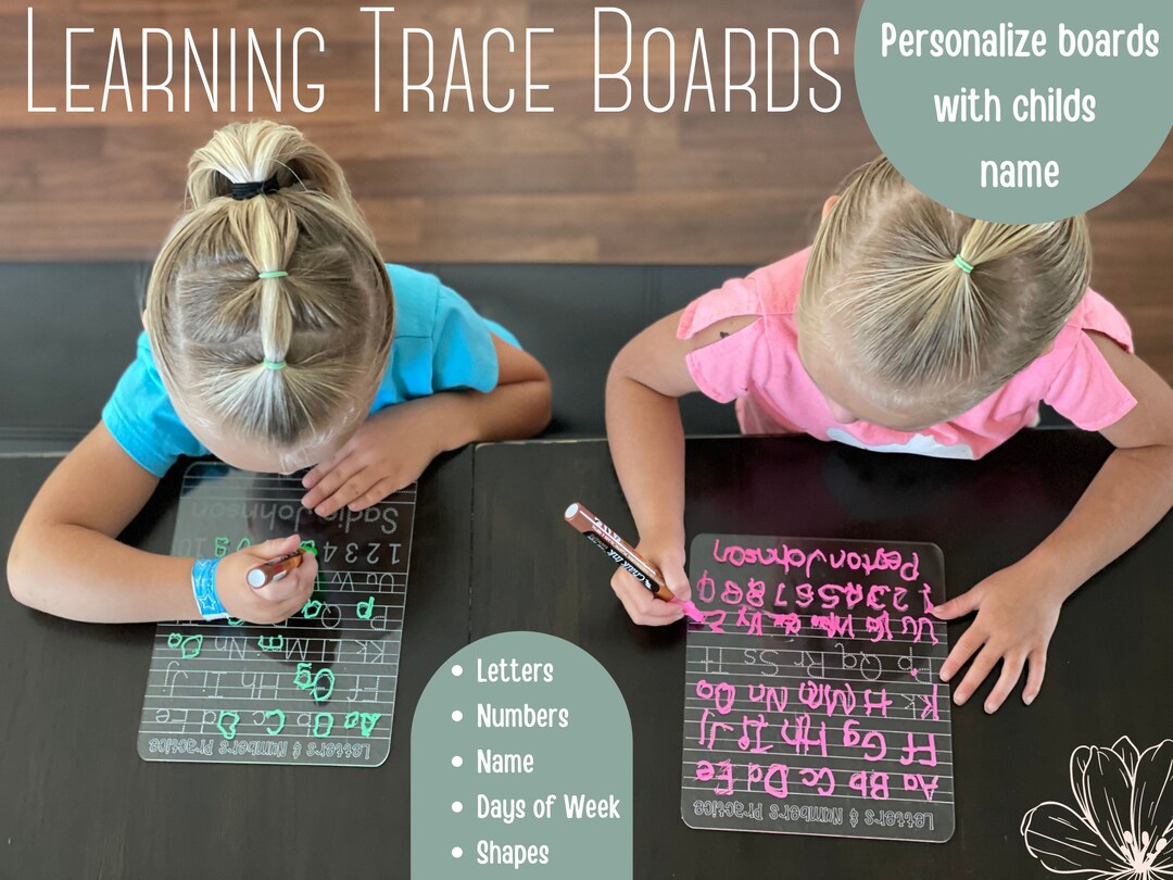 Alphabet Learning, Name Tracing, Dry Erase Alphabet Board, Kids