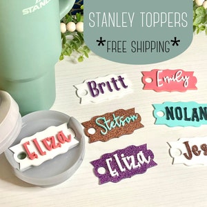 Stanley cup name plate | 40 oz acrylic tumbler tag | Stanley cup accessories | Tumbler name tag | 40 oz Stanley cup personalized name plate