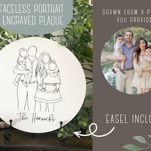 Imagen personalizada en madera / Foto sin rostro / Foto de madera personalizada con soporte / Retrato sin rostro / Regalo del día de la madre / Regalo personalizado / Foto