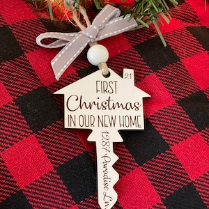 First Christmas In New Home Ornament - New Home Ornament- Personalized House Ornament - House Ornament