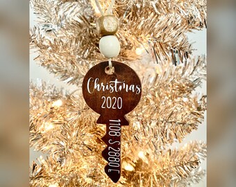 Custom Key Ornament, House Key Ornament, New Home Ornament, Personalized Ornament, Key Ornament