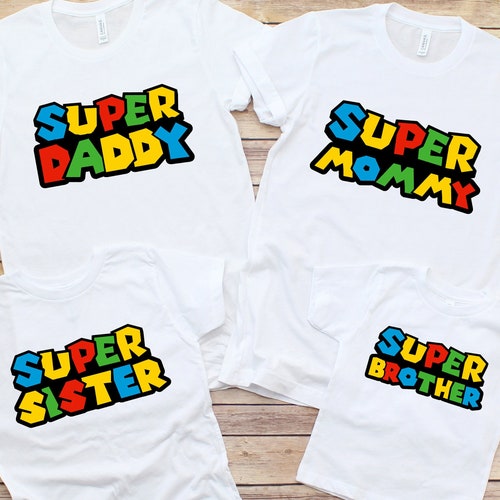 Super Mario Birthday Family Custom Shirts. Super Mario - Etsy