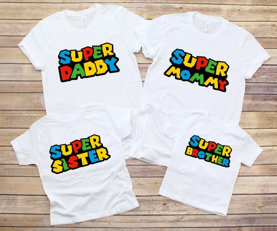 Super Mario Birthday Shirt Super Mario Family Shirts Custom - Etsy
