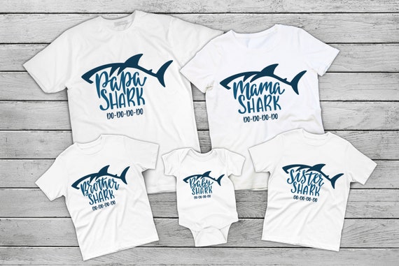 Custom Family Baby Shark Birthday Shirt Shark Family - Etsy