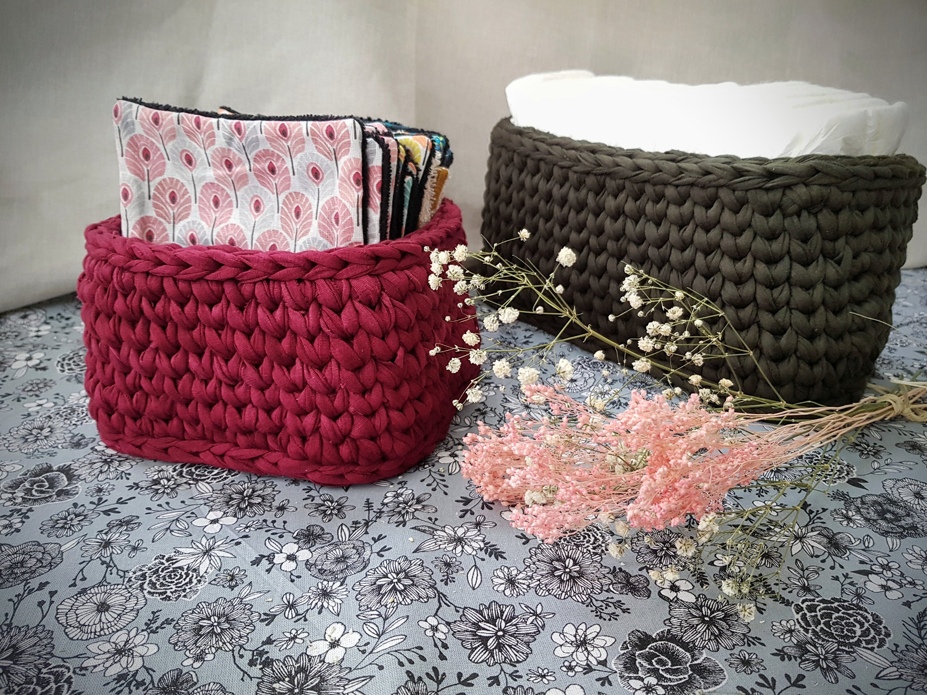Panières de Rangement Au Crochet