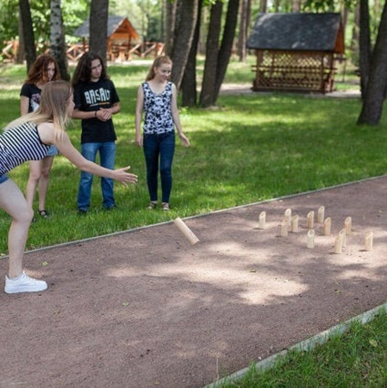 Molkky finnish lawn game wooden game outdoor yard game Summer Etsy