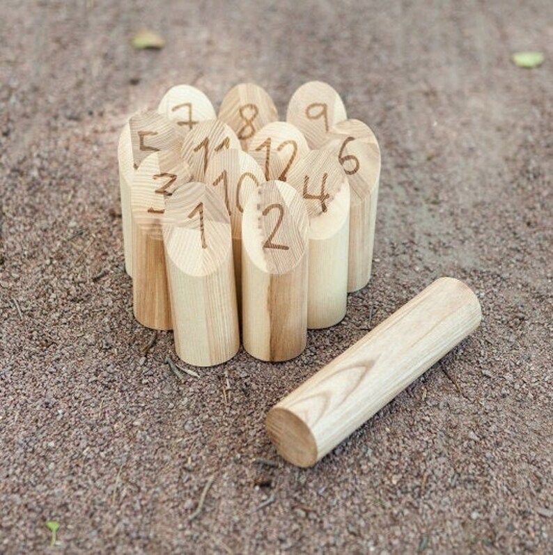 Molkky finnish lawn game wooden game outdoor yard game Summer Etsy