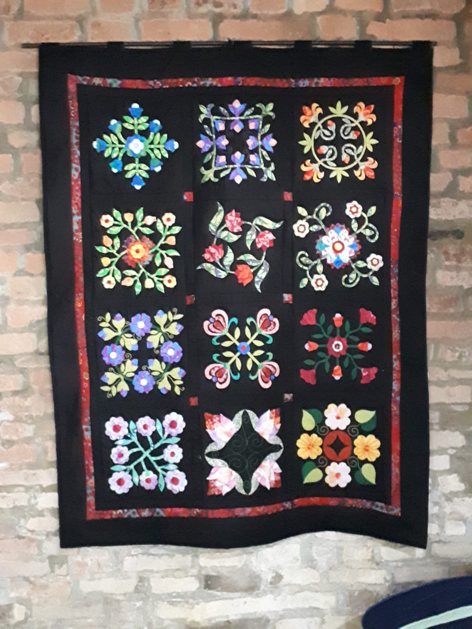 Decorative tapestry patchwork applique technique 144 cm x Etsy