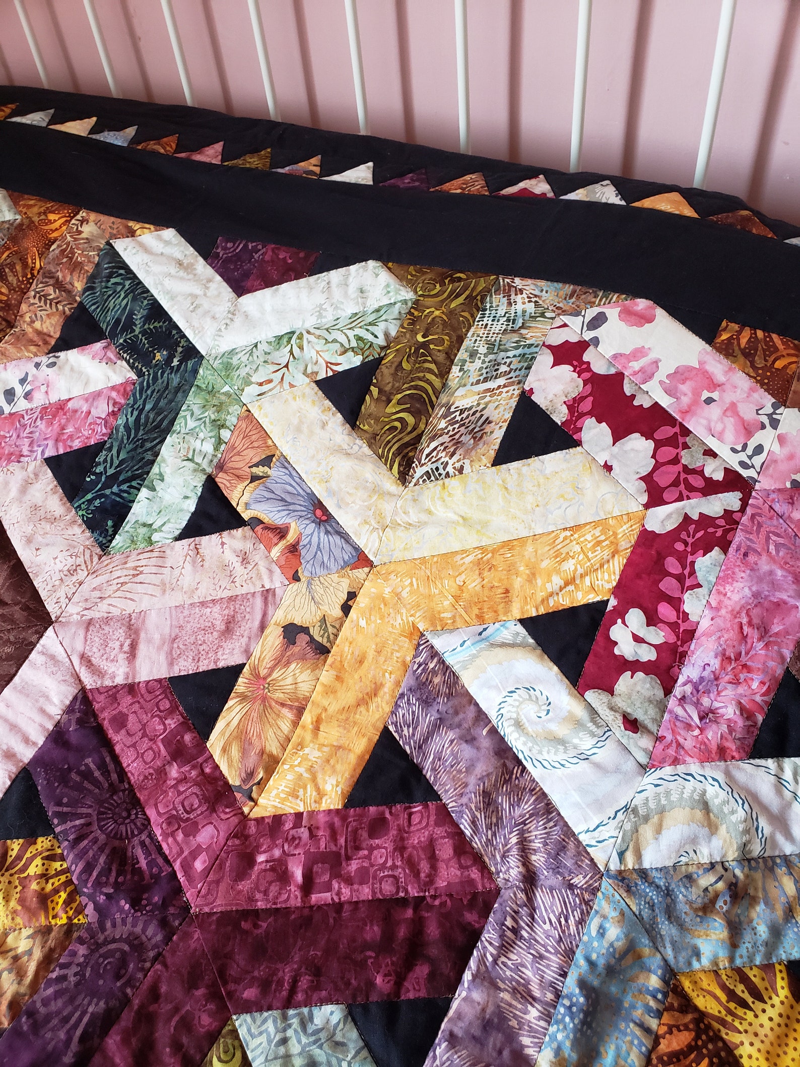 Escher Quilt a Double Quilt Made With Handcrafted Patchwork Etsy