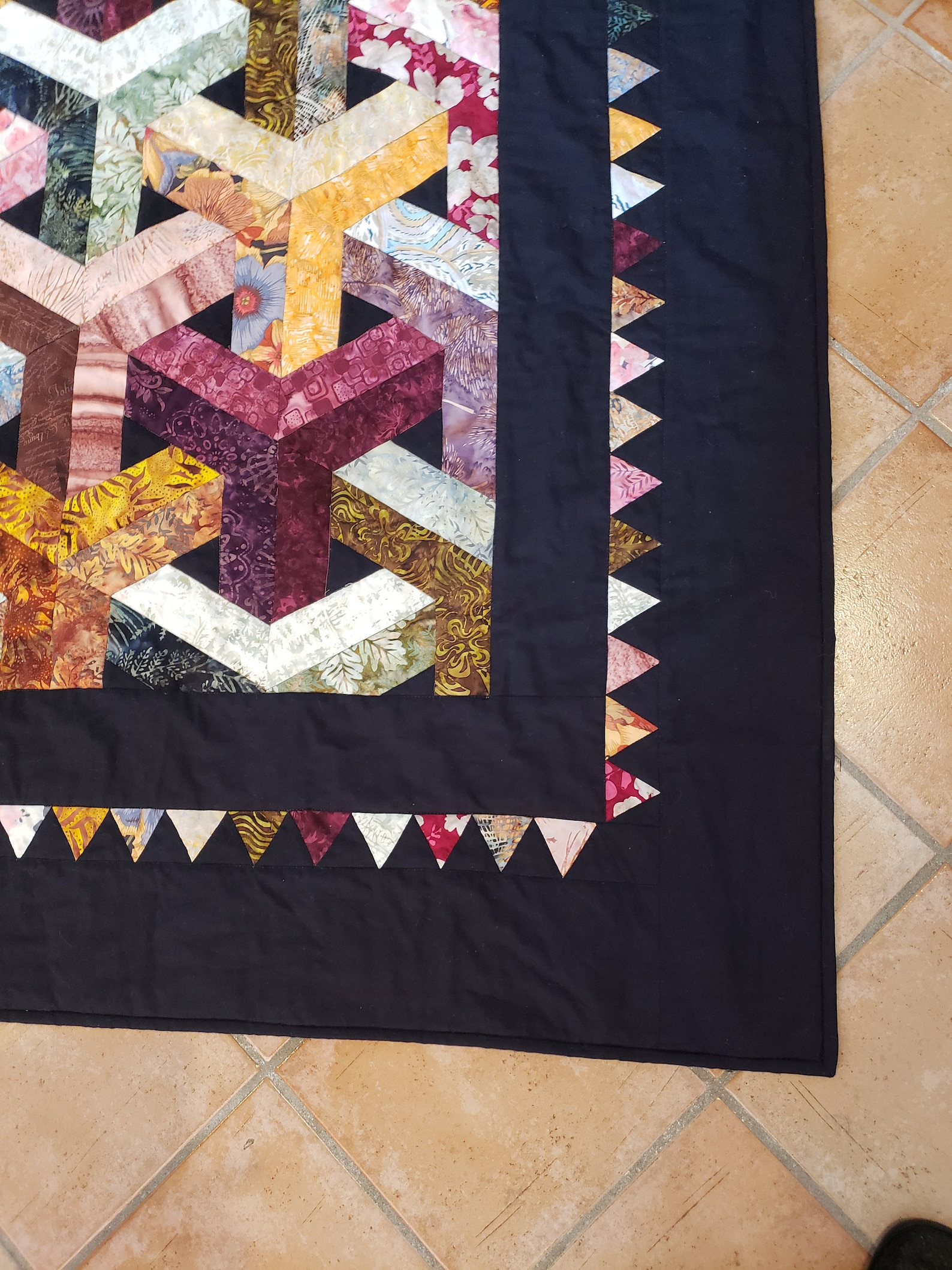 Escher Quilt a Double Quilt Made With Handcrafted Patchwork Etsy