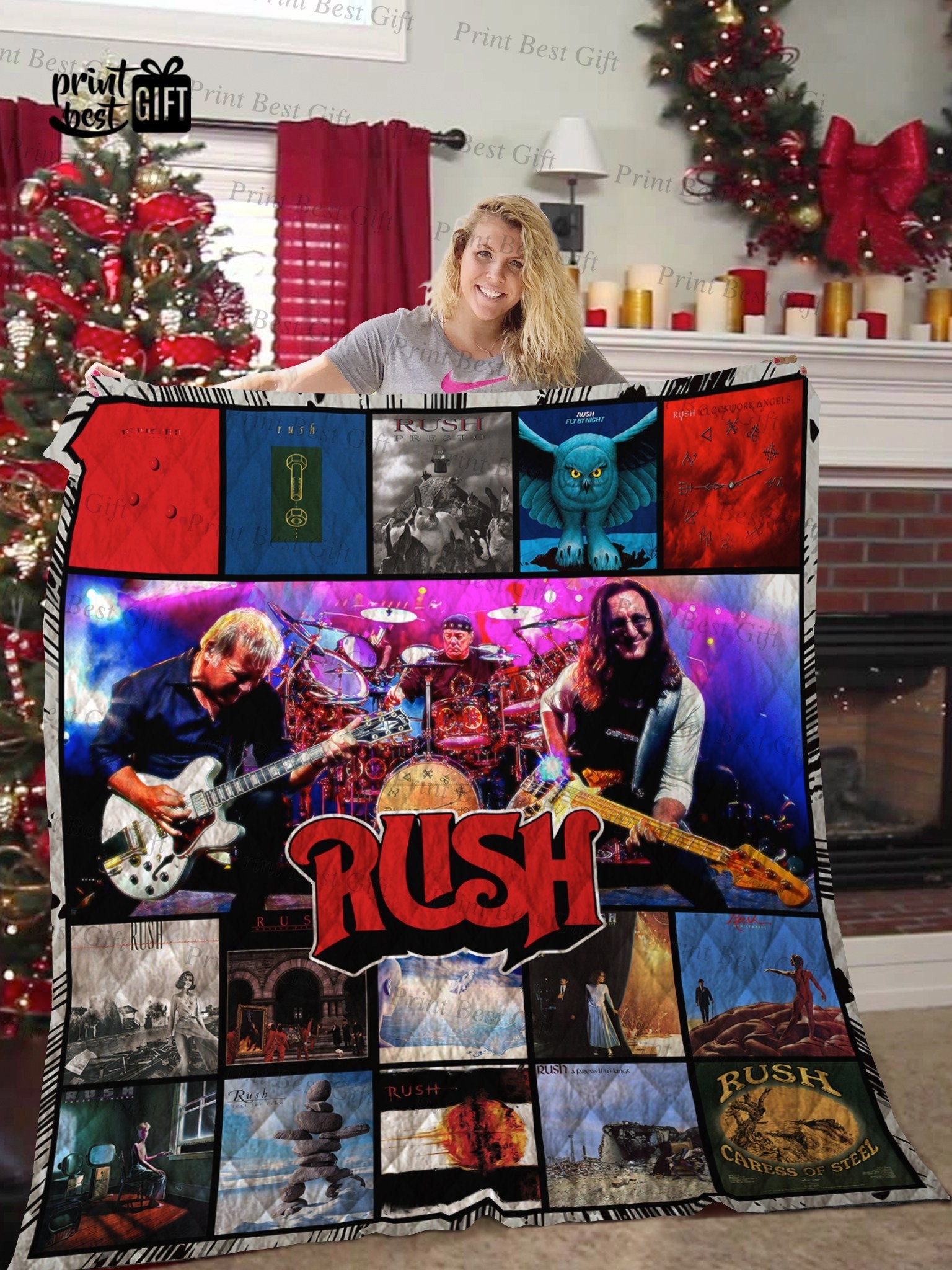 Rush Albums Poster Cover Album V08 Blanket Bedding Family Gift Idea F Gift4Fan The perfect