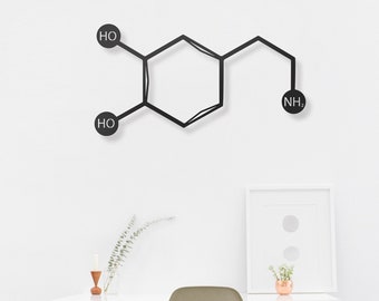 COSMOS WITHIN Dopamine Peace Molecule Wall Art Print Chemistry Home Decor Psychology Art Neuroscience Professor Gifts Therapy Office Decor
