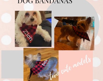 Pet Mom and Pet Dad Gifts-Clothing-Custom Adorable, Quality Made Reversible Dog or Cat Bandana That Can Be Tied or Snapped