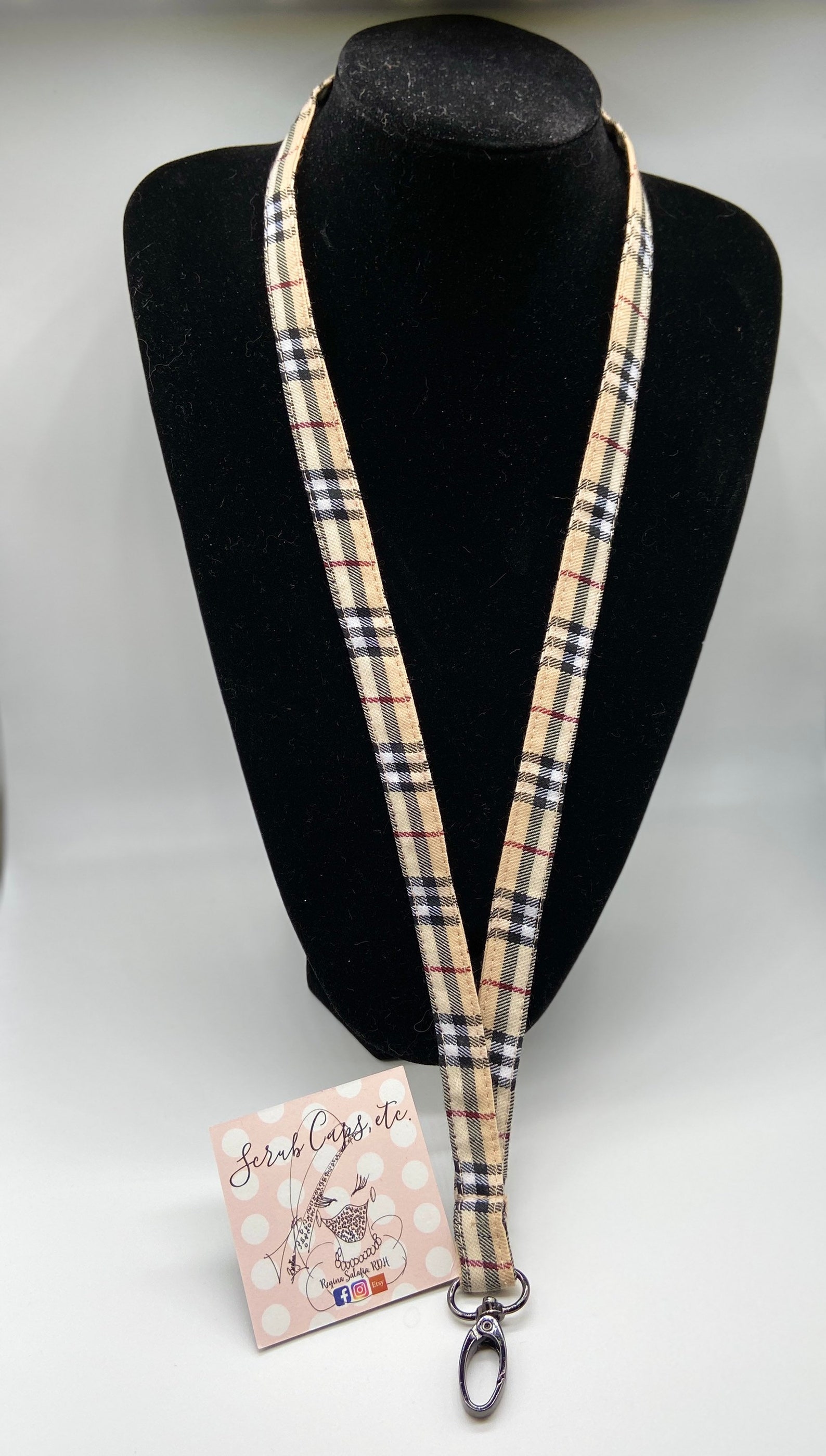 Custom Quality Made Tartan Plaid Lanyard/Badge Holder With Etsy