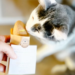 Parisian French Baguette Crinkle Cat Toy/Kitten Toy with Organic Catnip-Kitten Favorite-Cat Stocking Stuffer-Cat Gift for Christmas