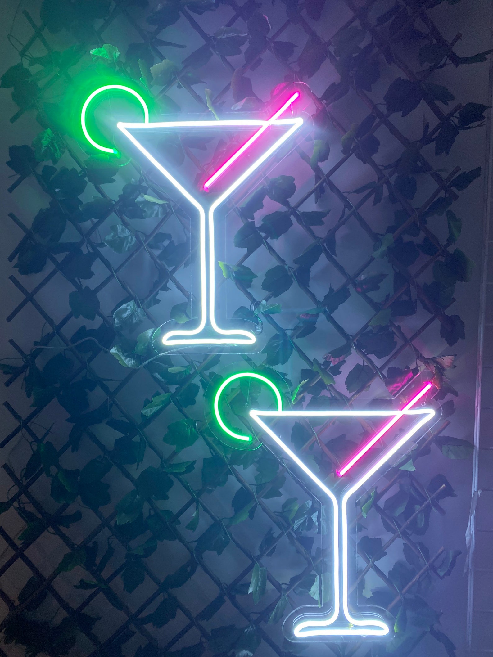 LED Martini Glass Neon Sign Etsy