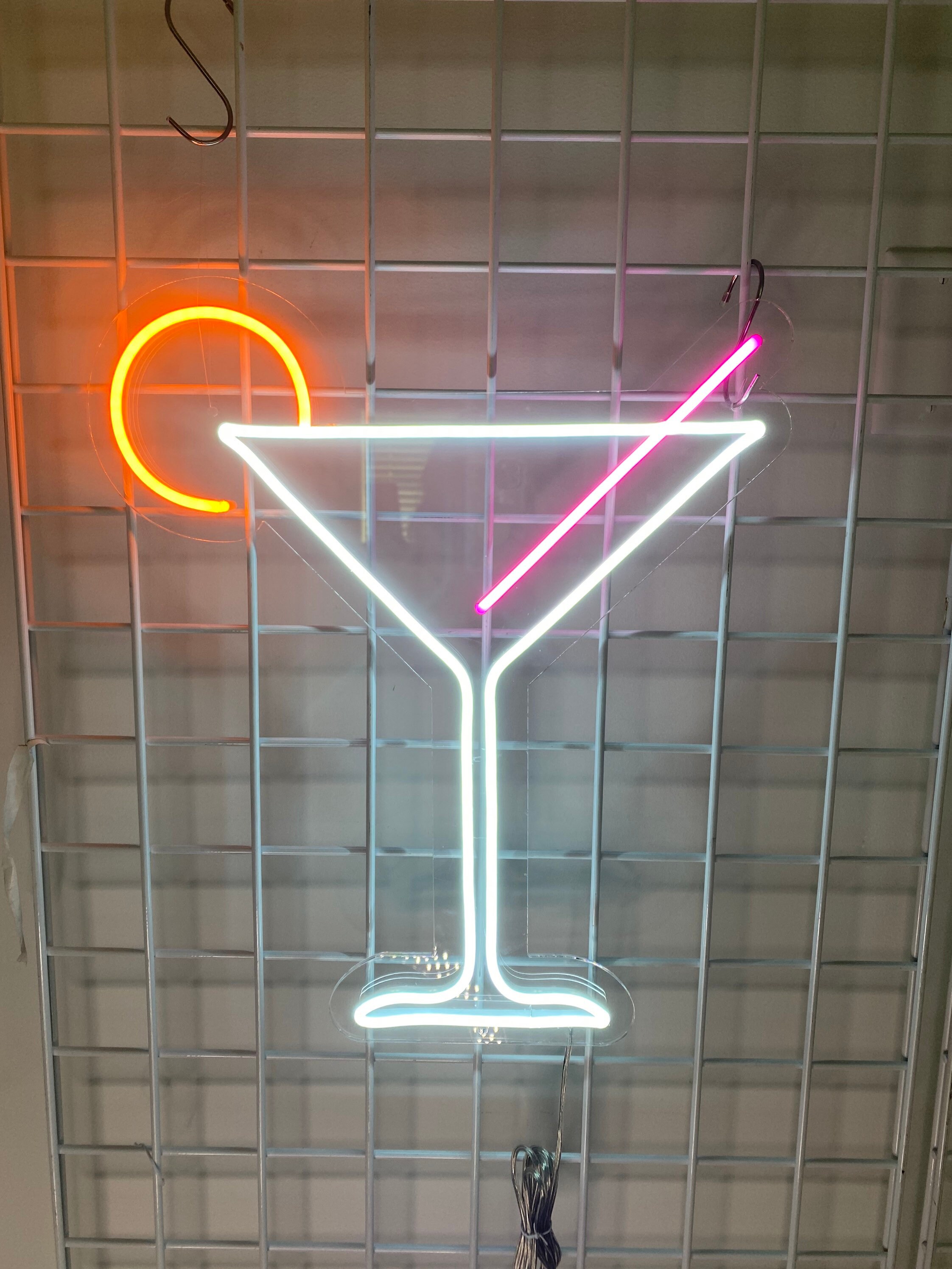 LED Martini Glass Neon Sign Etsy