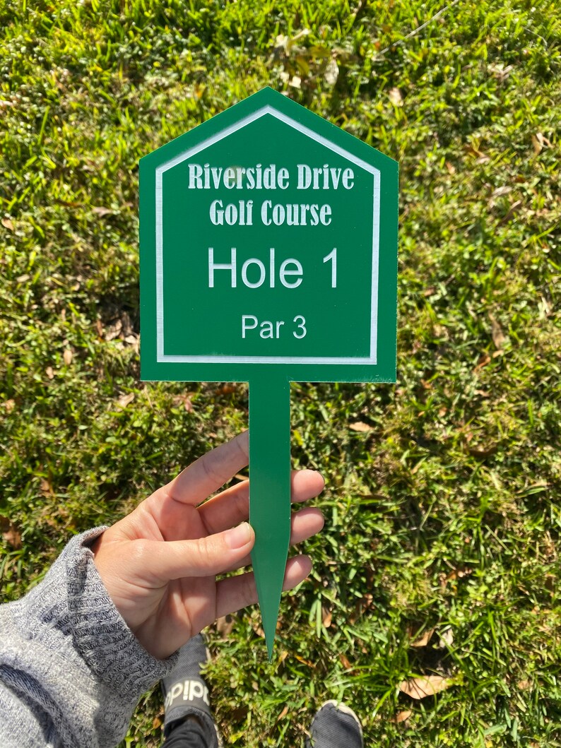 Golf Course Hole Signs set of 6 Etsy