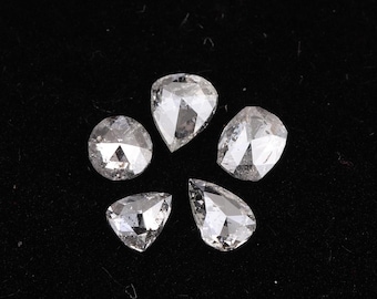 0.38 CT, Natural Loose White Rose cut Diamond, Mix Shape Diamond, Pear Diamond, Cushion Diamond, Round Rose Cut Diamond For Diamond Jewelry.