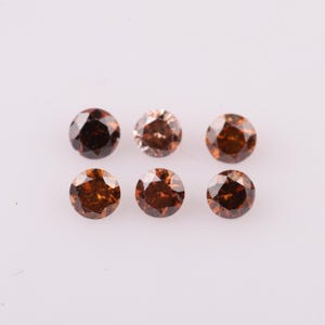0.43 CT, 2.50 To 2.70 MM, Round Brilliant Cut Diamond, Natural Loose Diamond, Fancy Brown Color Diamond For Engagement Ring.