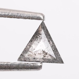 0.31 CT, 4.90 X 4.90 MM, Salt and Pepper Diamond, Triangle Shape Diamond, Natural Loose Diamond, Fancy Gray Diamond For Engagement Ring.