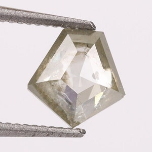 0.56 CT, 5.50 X 5.50 MM, Salt and Pepper Diamond, Natural Loose Shield Shape Diamond For Engagement Ring & Wedding Ring.