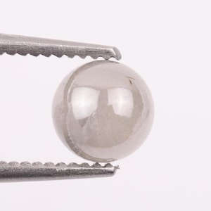 5.60 MM Salt and Pepper Round Ball Cabochon Diamond, Natural loose Round Sphere Cabochon Diamond, Fancy Cabochon Diamond For Jewelry Making.