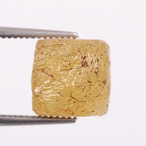 7.43 CT, 8.00 X 8.00 X 8.30 MM, Natural Rough Diamond, Unique Cube Shape Raw Diamond, Uncut Raw Diamond, Fancy Yellow Rough Diamond.
