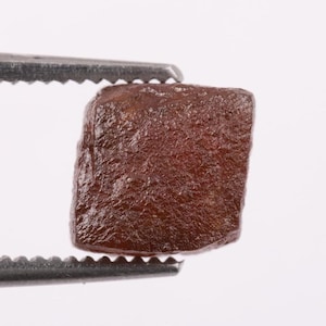 4.08 CT, 6.50 X 6.70 X 6.70 MM, Natural Rough Diamond, Unique Cube Shape Raw Diamond, Uncut Raw Diamond, Fancy Orange Color Rough Diamond.