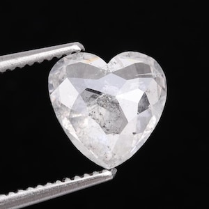 1.18 CT, 7.70 X 7.70 MM, Salt and Pepper Diamond, Heart Shape Diamond, Natural Loose Fancy Icy White Color Diamond For Engagement Ring.