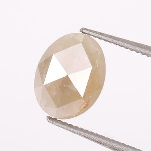 1.02 CT, Natural Loose Diamond, Rustic Oval Shape Diamond, Fancy Grey Diamond, Oval Rose Cut Diamond For Engagement Ring & Wedding Ring.
