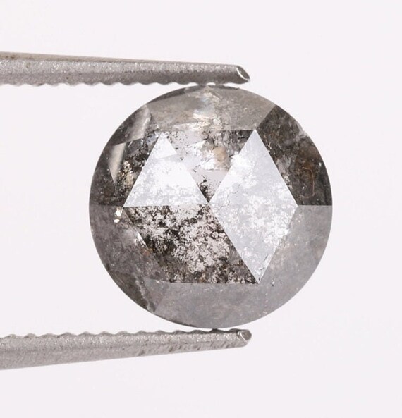 0.79 CT 6.60 MM Bullet Shape Salt And Pepper Diamond For Engagement Ring