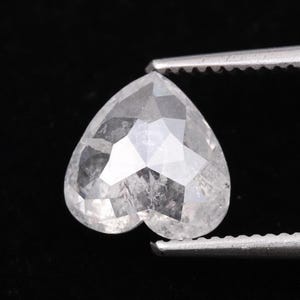 1.22 CT, 7.70 X 7.70 MM, Salt and Pepper Diamond, Heart Shape Diamond, Natural Loose Fancy Icy White Color Diamond For Engagement Ring.