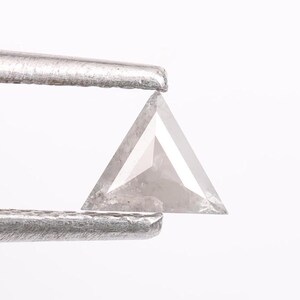 0.20 CT, Salt and Pepper Diamond, Triangle Shape Diamond, Natural Loose Fancy Gray Triangle Cut  Diamond For Engagement Ring & Wedding Ring.