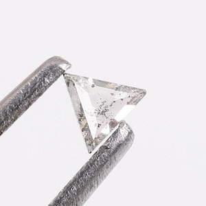 0.07 CT, 3 X 3 MM, Salt and Pepper Diamond, Triangle Cut Diamond, Natural Loose Diamond, Fancy Diamond For Engagement Ring & Wedding Ring.