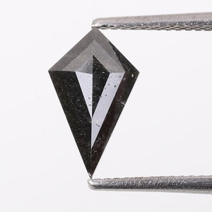 1.97 CT, 12.30 X 7.30 MM, Natural Black Diamond, Kite Shape Diamond, Fancy Black kite Cut Diamond for Engagement Ring & Wedding Ring.