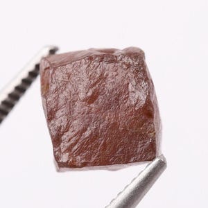 6.69 CT, 8.00 X 8.10 X 7.30 MM, Natural Rough Diamond, Unique Cube Shape Raw Diamond, Uncut Raw Diamond, Fancy Orange Color Rough Diamond.