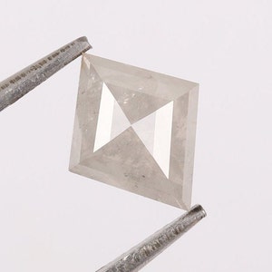 0.66 CT, 7.10 X 5.80 MM, Salt and Pepper Diamond, Kite Shape Diamond, Natural Loose Fancy Grey Diamond for Engagement Ring & Wedding Ring.