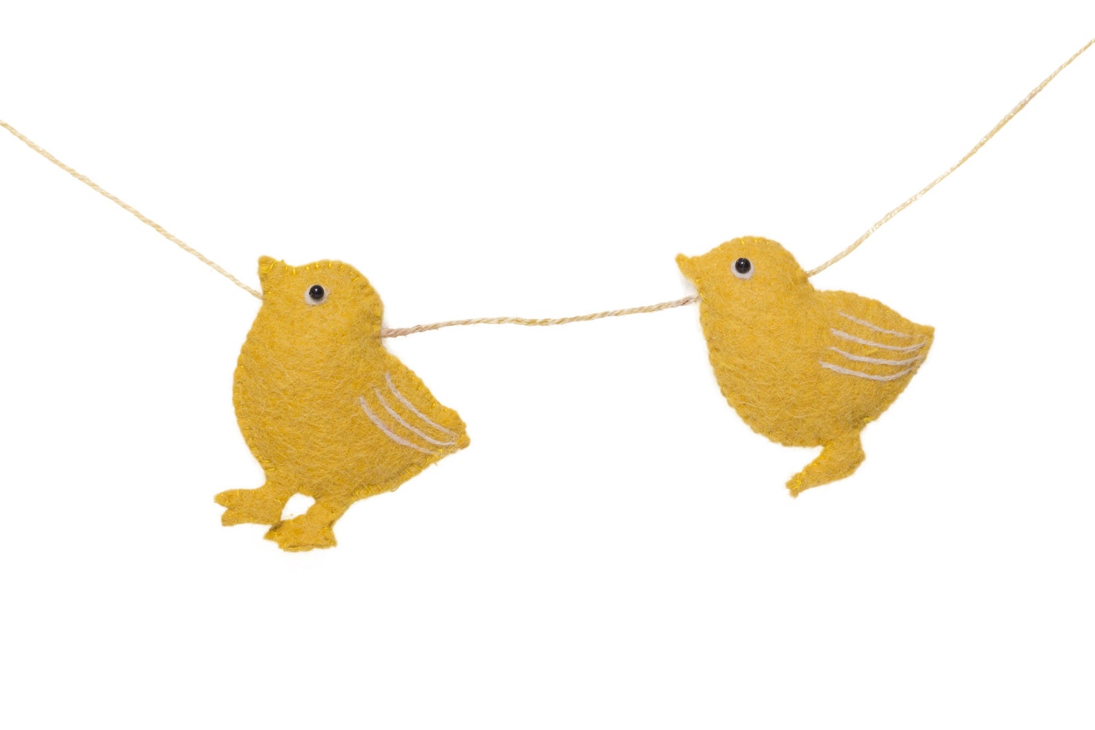 48 Felt Chick Garland Easter Chick Garland Decorations Etsy