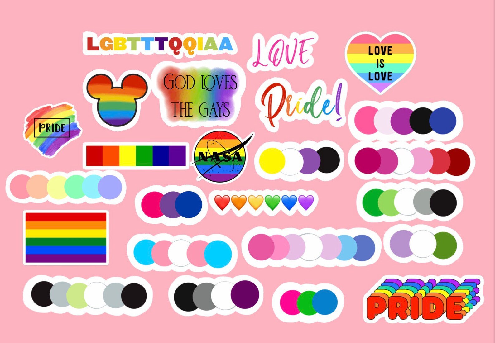 LGBTQIA Pride Stickers Etsy