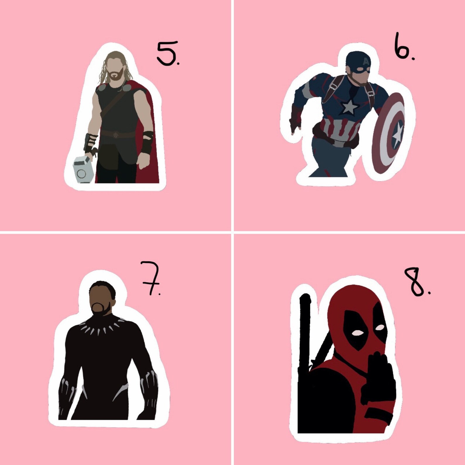 Marvel Stickers Etsy