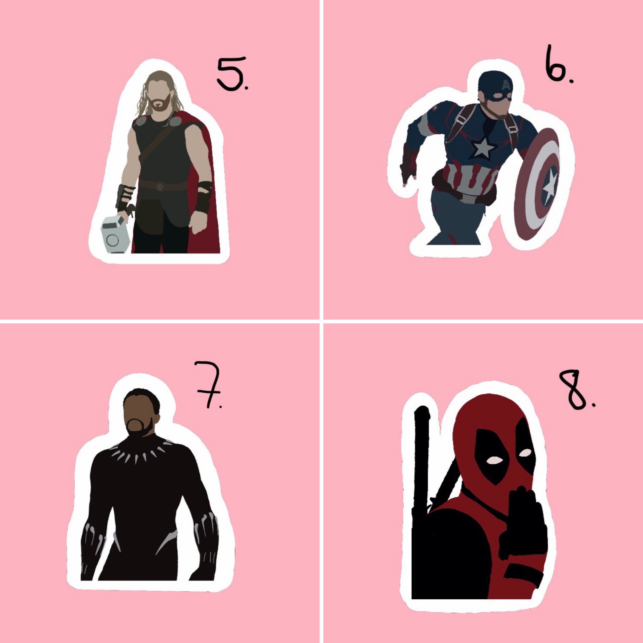 Marvel Stickers Etsy
