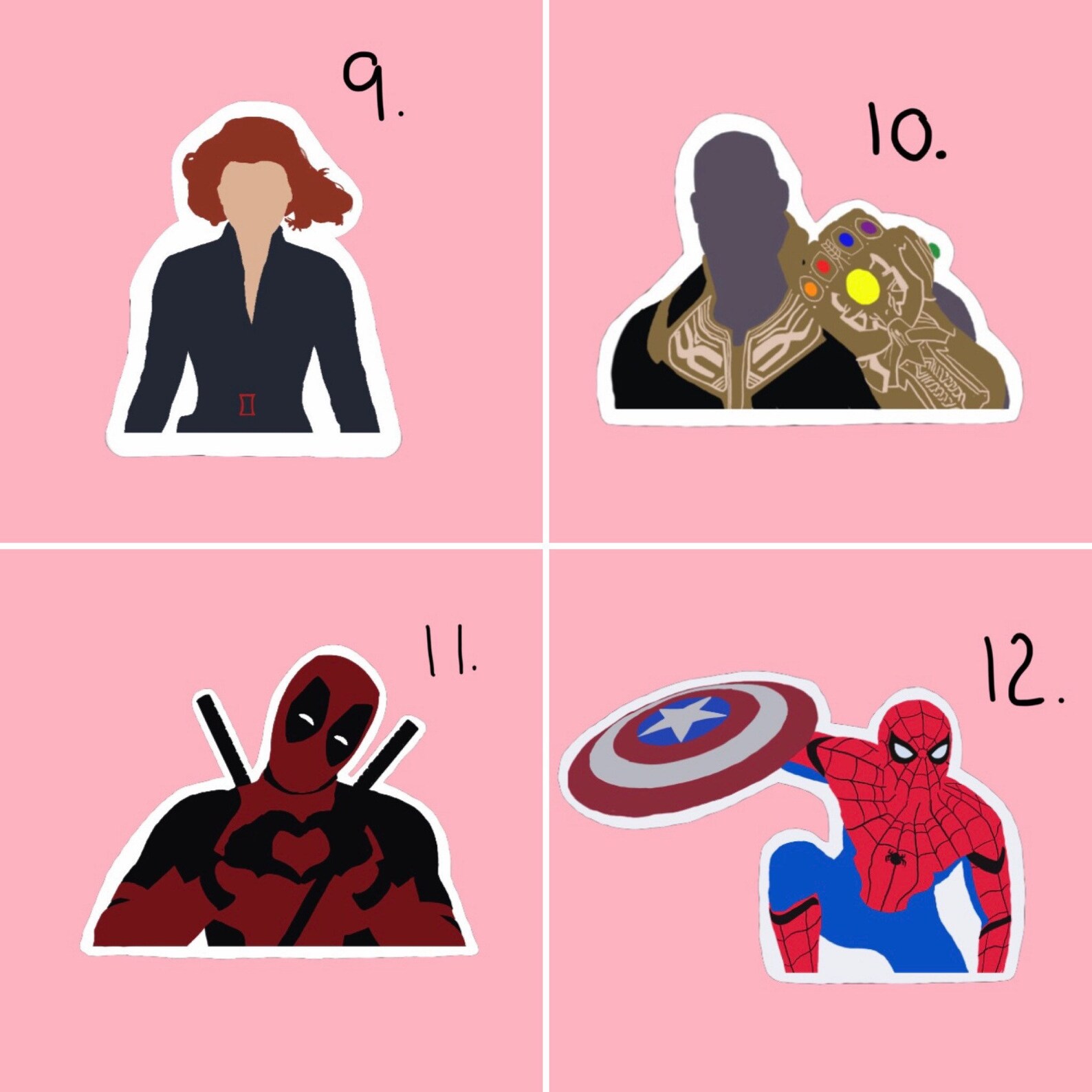Marvel Stickers Etsy
