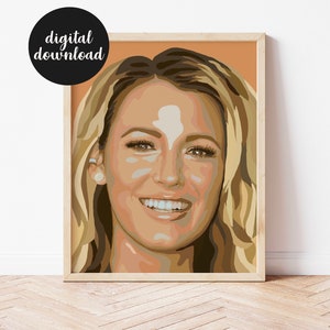 Blake Lively | Serena van der Woodsen | Gossip Girl | Instant Digital Download Print, printable art, home decor, tv art, poster, print