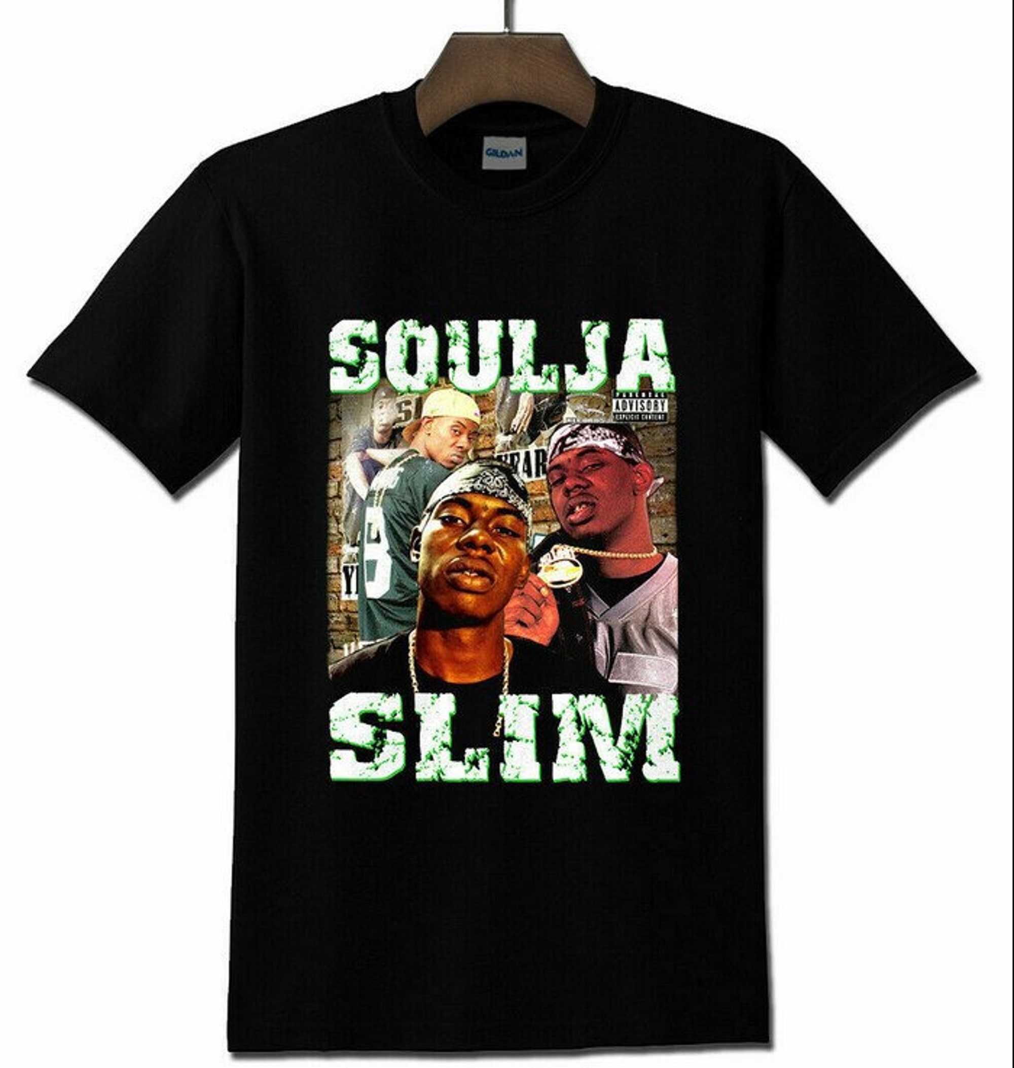 Soulja Slim Hip Hop Rap Gildan Cotton Black T-shirt