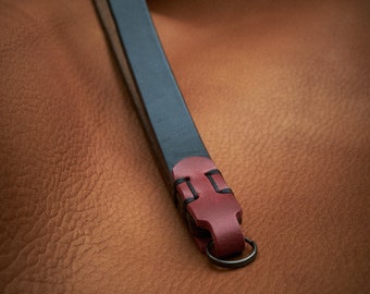CK Mike handcrafted Horween Chromexel slim style camera wrist strap