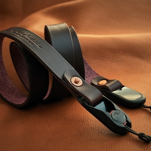 C.K Mike handcrafted  | Horween Chromexcel leather | Peak Design Anchor Leather Camera StrapI (Wide)