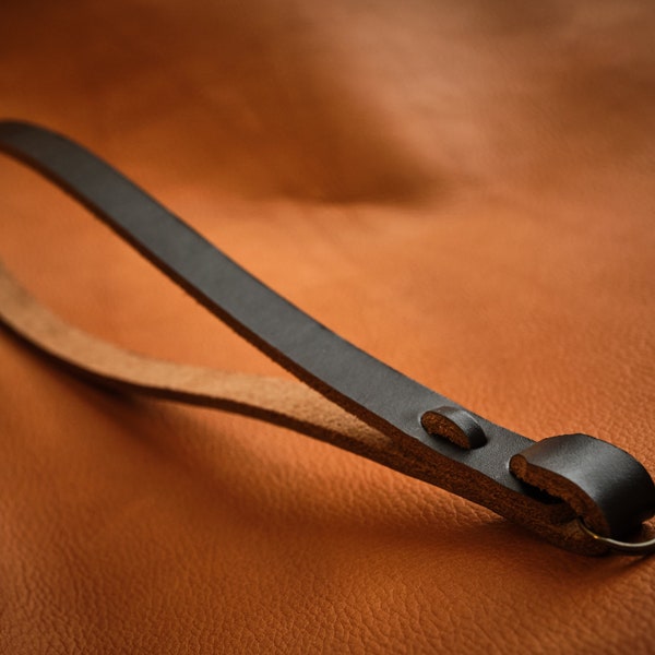 CK Mike handcrafted Horween Chromexel slim quick-release camera wrist strap