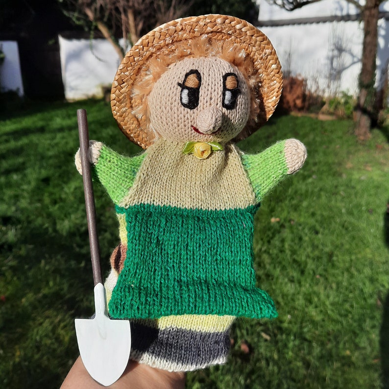 títere de mano policía cocinero bombero Gärtnerin