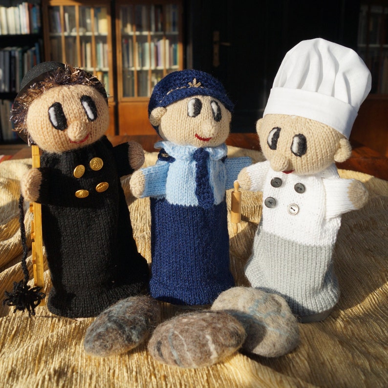 títere de mano policía cocinero bombero imagen 1